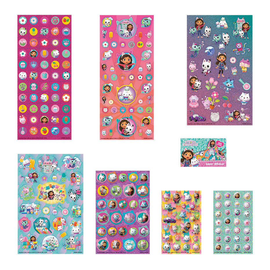 Totum gabby’s poppenhuis super stickerset xl 7 vellen incl. luxe stickers en spelletjes - gabby’s dollhouse speelgoed meisjes en jongens