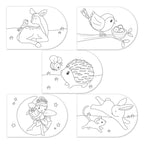 Little dutch verfboek fairy garden - knutselboek tekenen en schilderen, incl kwast en 4 kleuren verf - peuter kleuter - vakantieboek - speelgoed 3 jaar