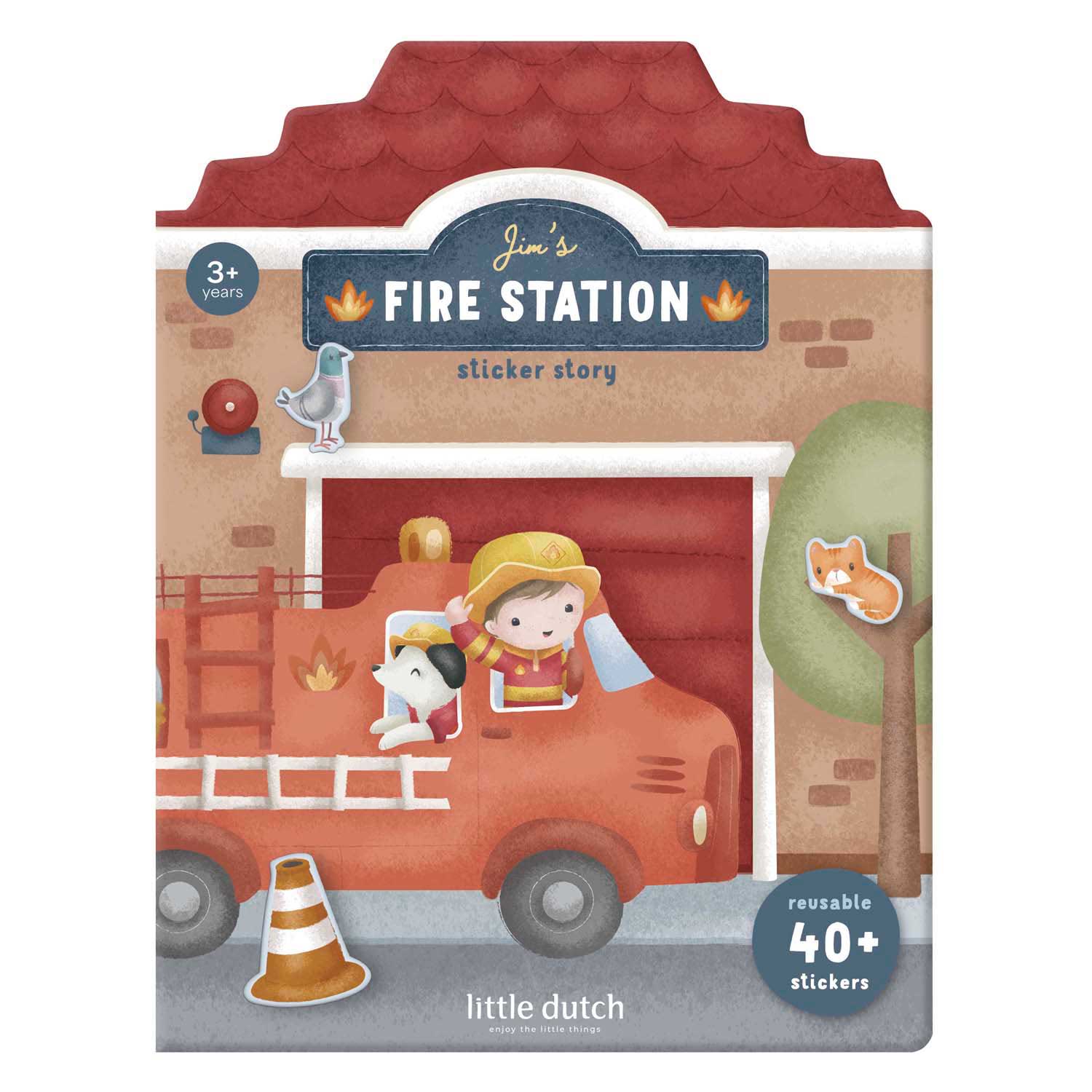 Little Dutch - Little Dutch stickervellen jim's brandweer