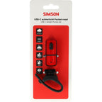 Simson - usb-c led lamp pocket rood