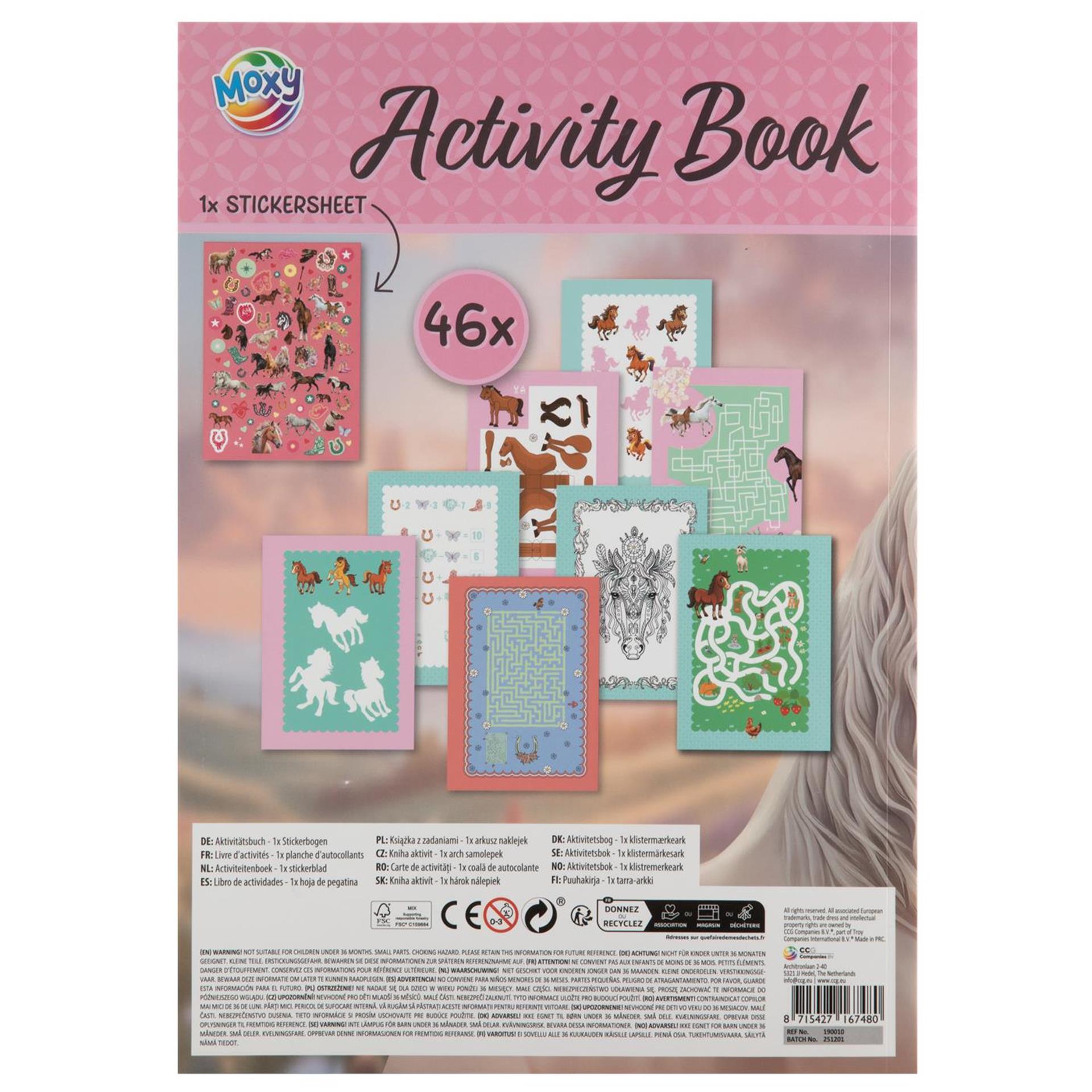 Moxy horses activiteitenboek + stickers a4