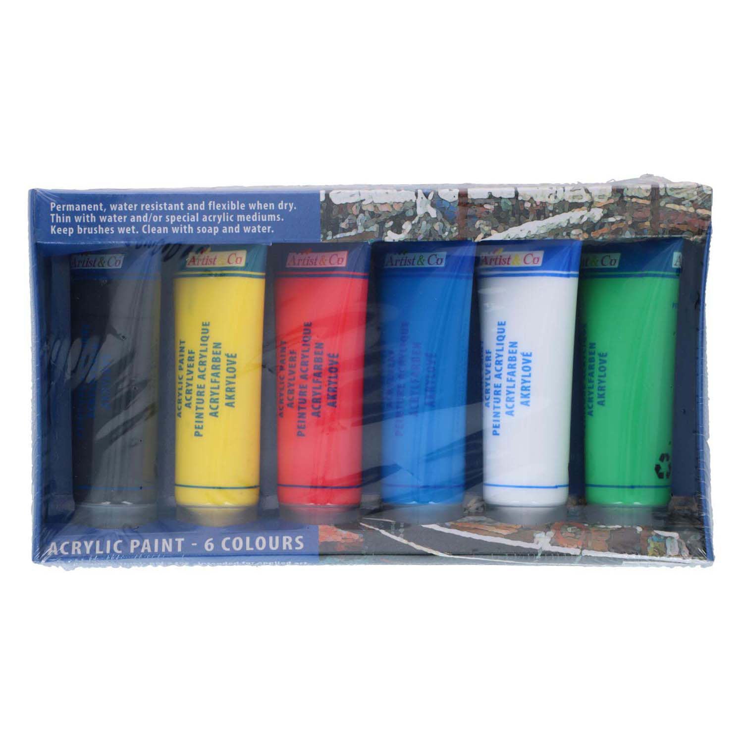 - Acrylverf in Tube 6 stuks