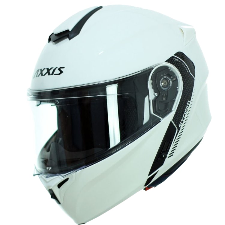 Axxis helm storm solid glans wit l