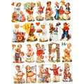 Creativ company vintage plaatjes, nostalgische kinderen, vel 16,5x23,5 cm, 2 vel 1 doos