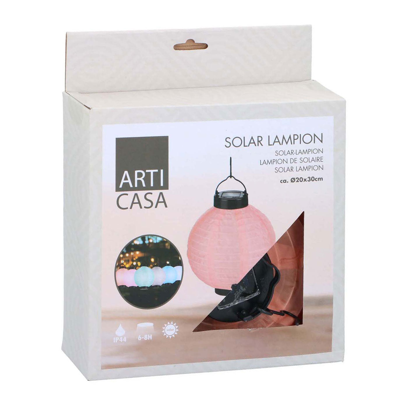 - Solar Lampion Fuchsia 20cm