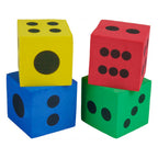 - Gekleurde Foam Dobbelstenen - 4 stuks
