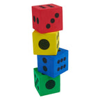 - Gekleurde Foam Dobbelstenen - 4 stuks