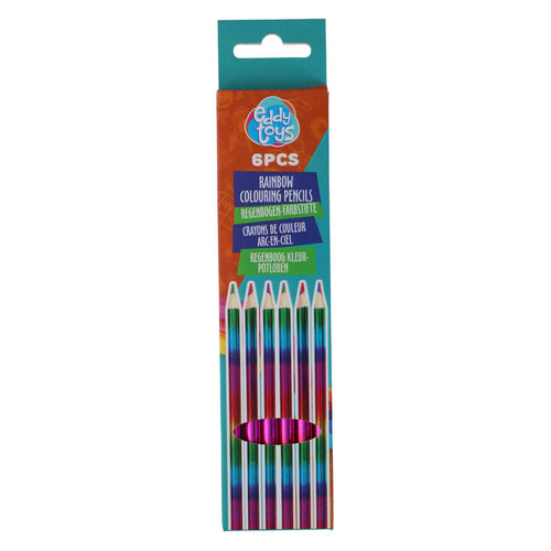 - 4-in-1 Regenboog Kleurpotloden 6 stuks