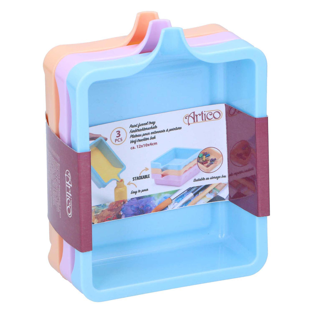 Artico palet mengbakjes verf set - kleurrijke verfpaletten voor kinderen.