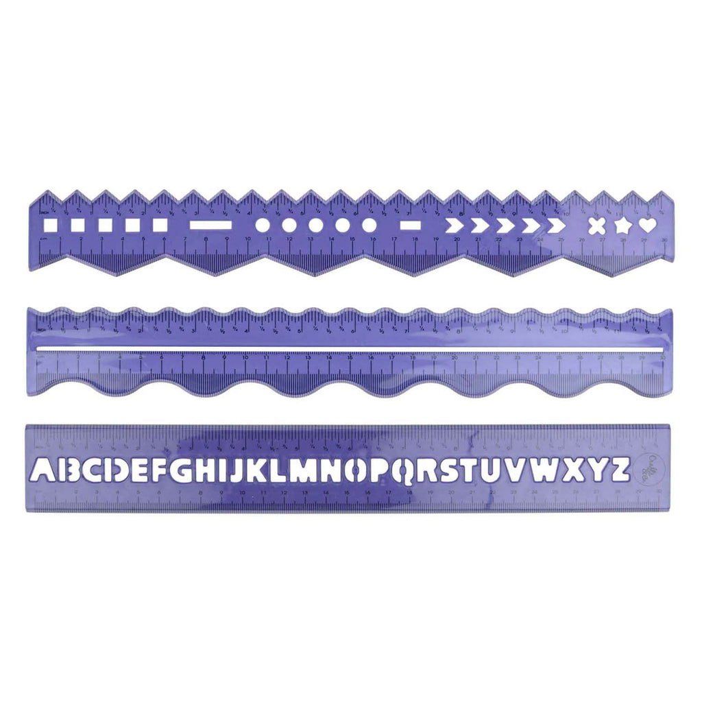Linialenset creatief 30cm, 3dlg.