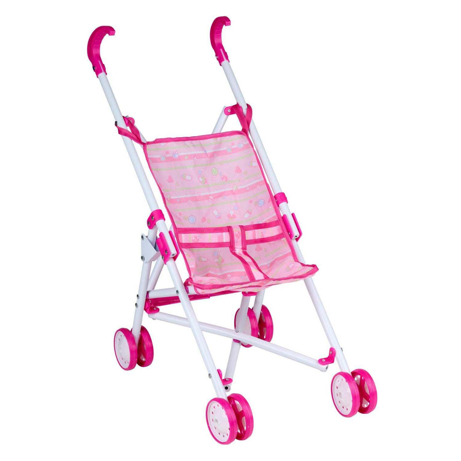 - Poppenbuggy Wit en Roze