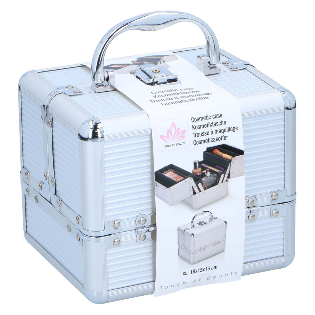 - Metalen Make-up Koffer - Beautycase - 18x15cm