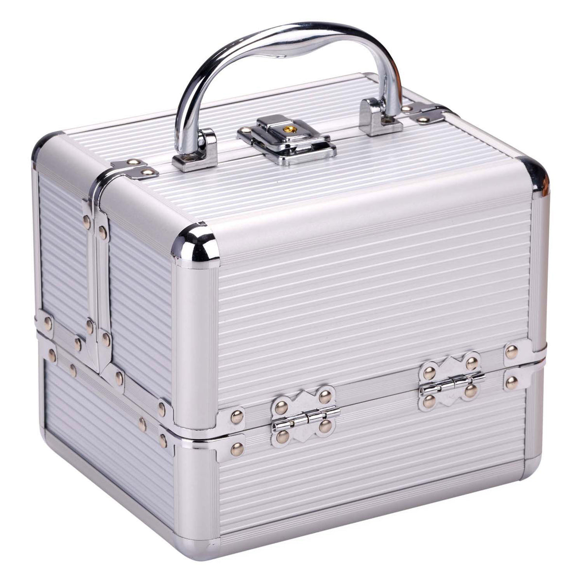 - Metalen Make-up Koffer - Beautycase - 18x15cm