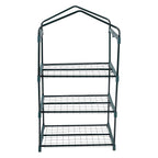 Kinzo - Kinzo kweekkas - broeikas tuinkas 69x49x125 cm - kweekbak met 3 verdiepingen - transparant broeikast design met ritssluiting - broeikas kweekkas voor groenten kweken - groen