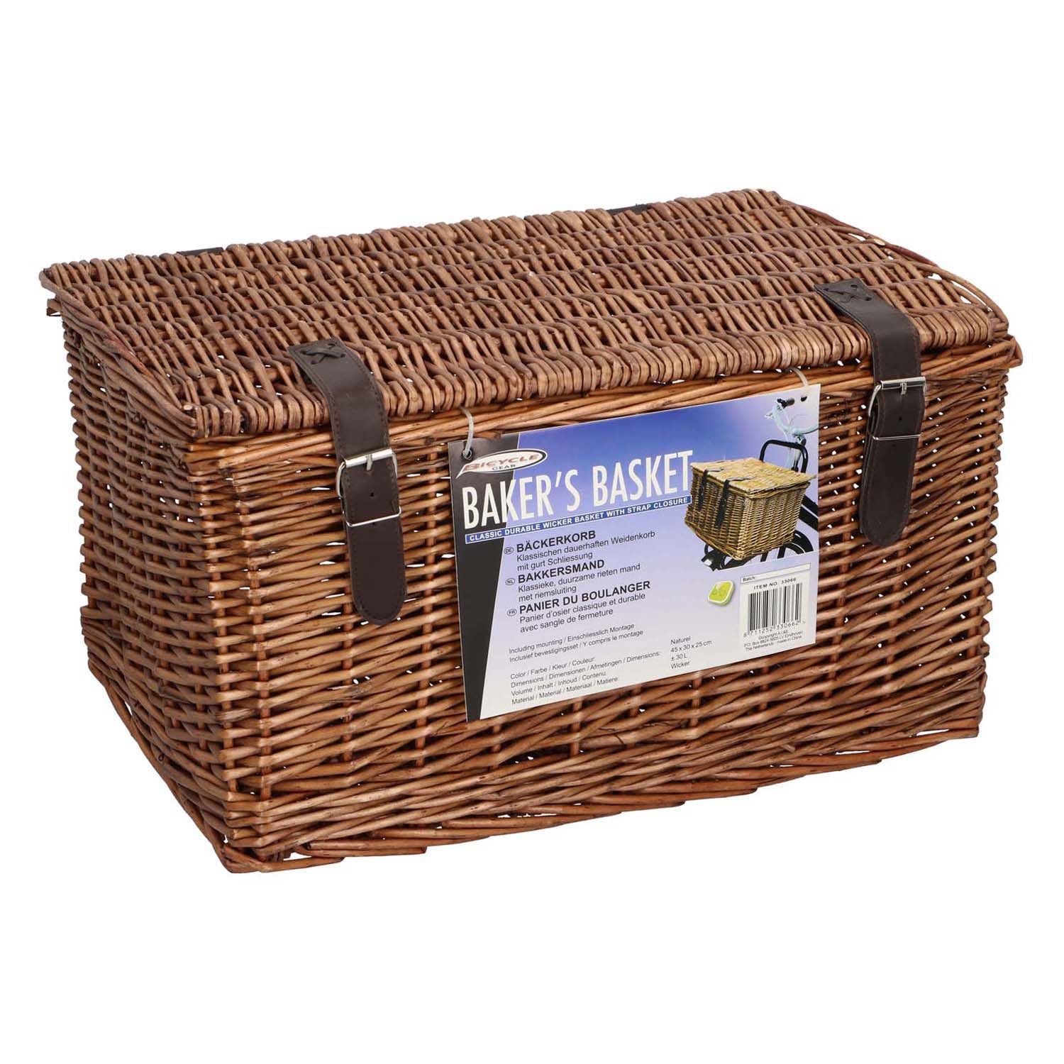 - Fiets Bakkersmand Bruin 45x30x25cm