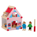 - Houten Poppenhuis met Accessoires 30dlg.