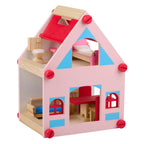 - Houten Poppenhuis met Accessoires 30dlg.