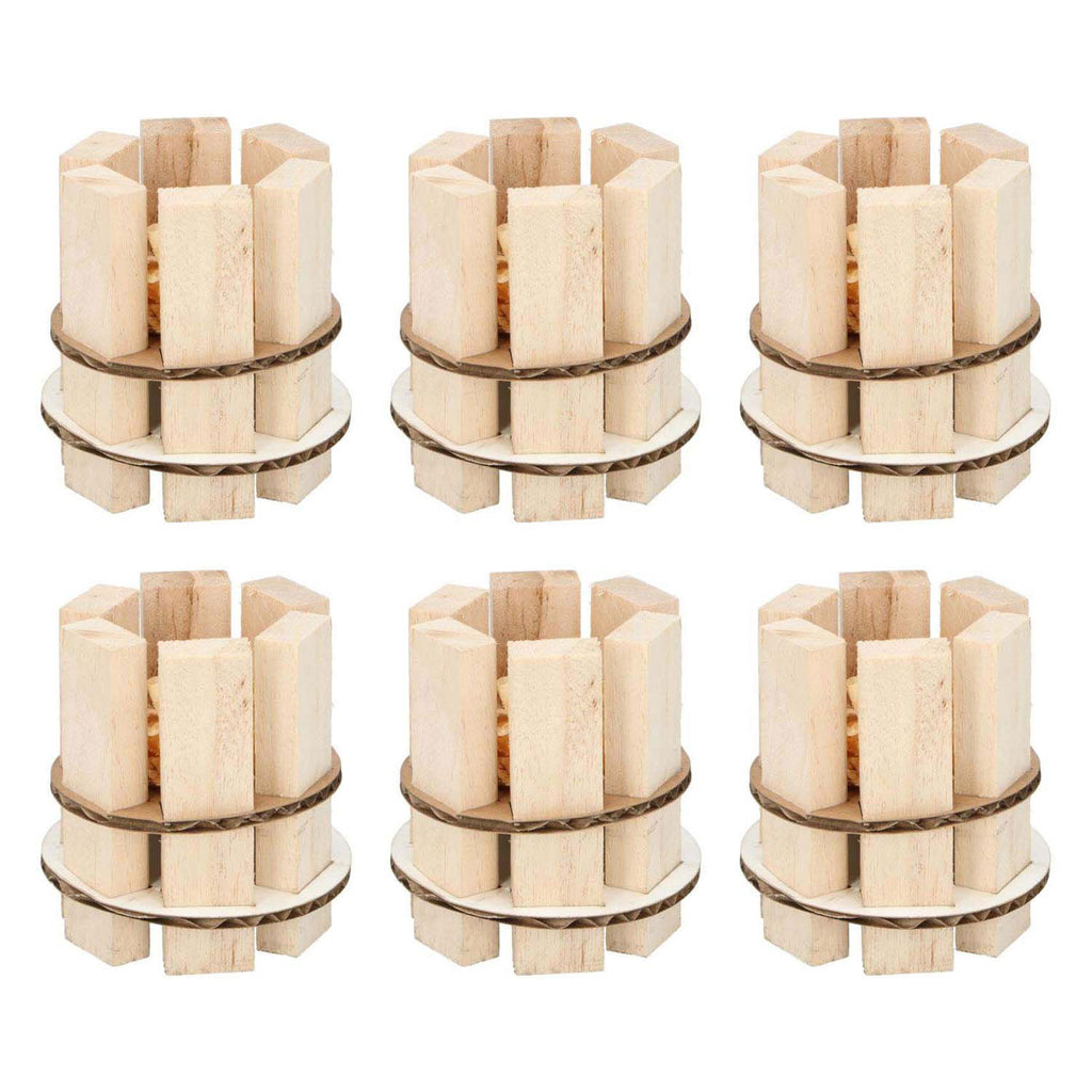 Houten aanmaakblokjes van hout, 6-pack