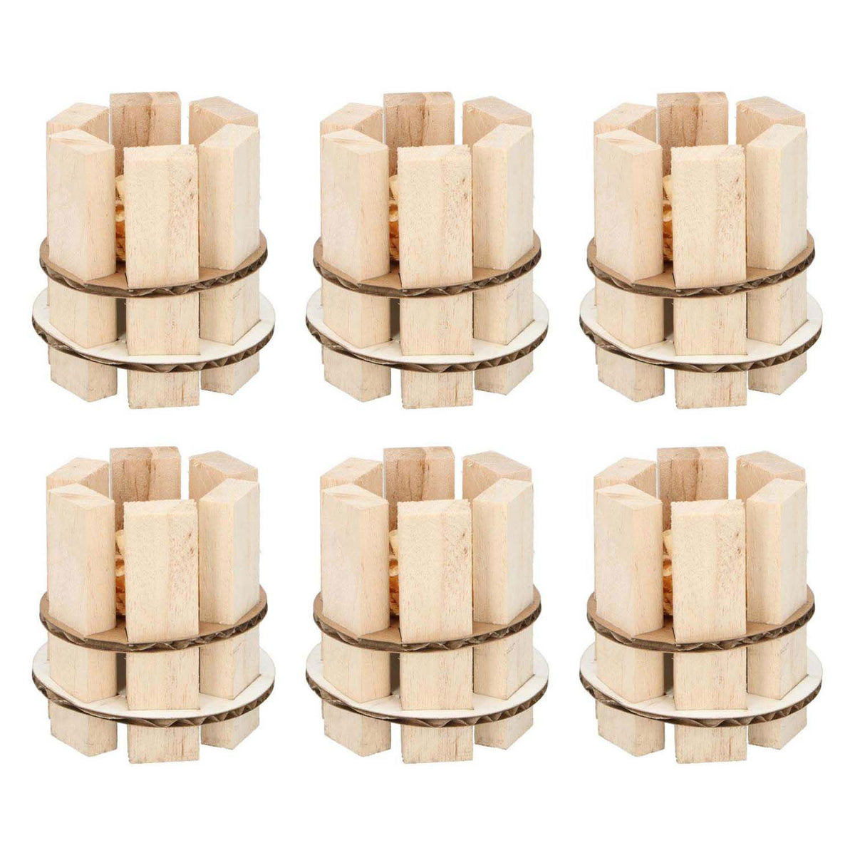 - Houten Aanmaakblokjes van Hout 6-pack