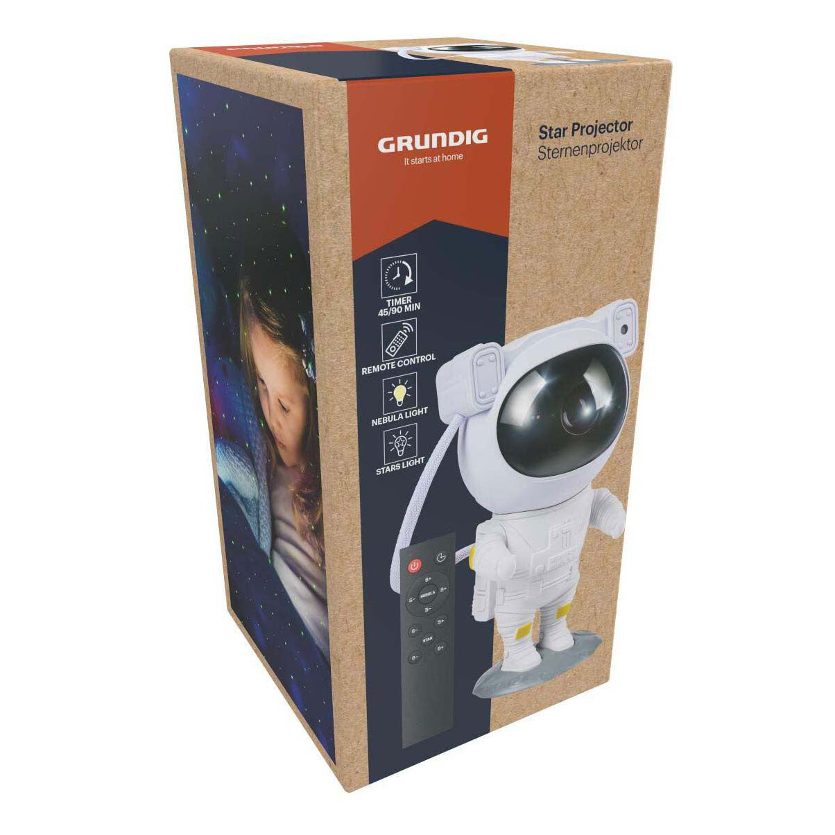 Grundig sterrenprojector astronaut met afstandsbediening