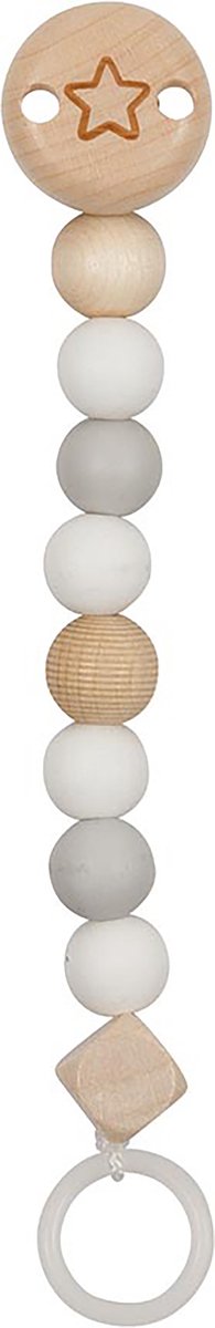 Goki - houten fopspeenketting ster blauw