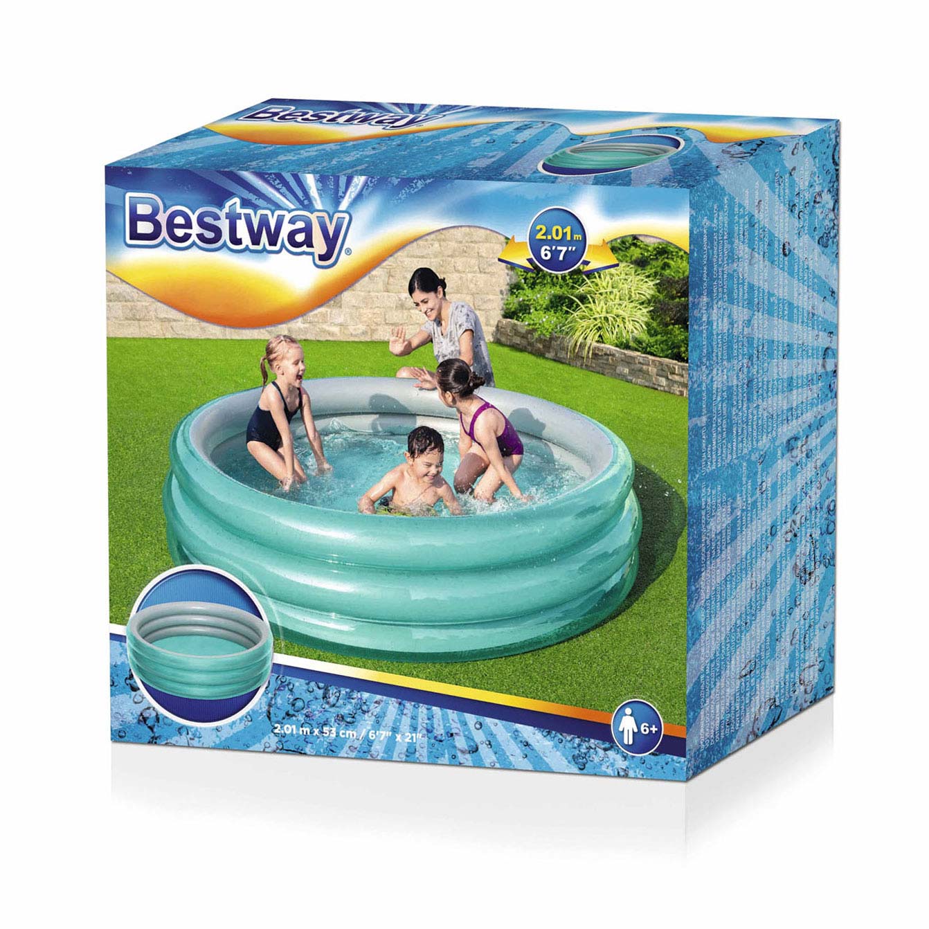 Bestway - kinderbad rond big metallic 201cm