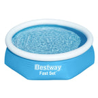 Bestway zwembad fast set opblaasbaar rond 244x61 cm 57265