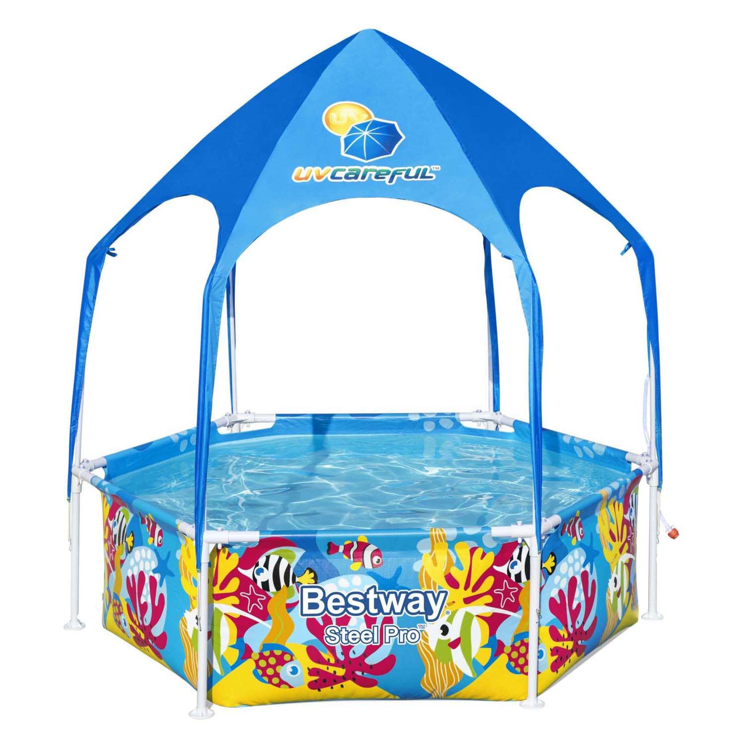 Bestway kinderzwembad steel pro uv careful bovengronds 183x51 cm