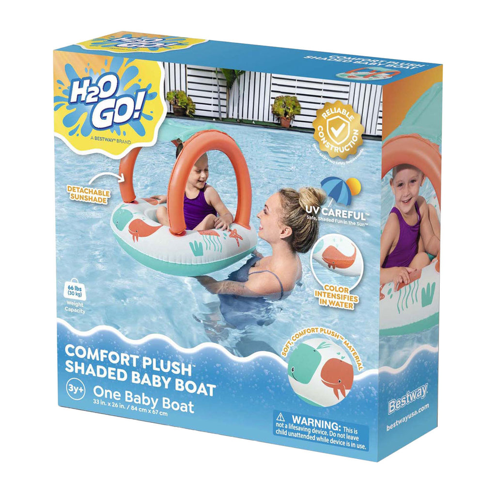 Bestway - baby boot comfort push met uv zonnescherm
