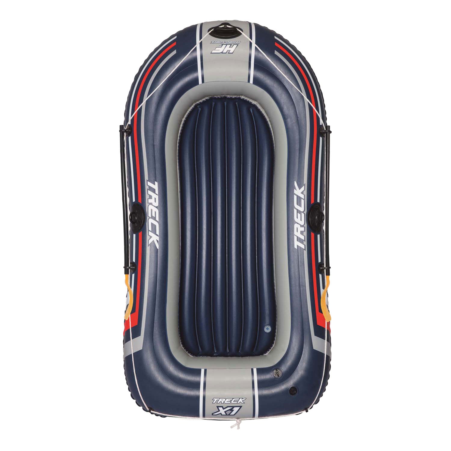 Bestway hydro-force opblaasboot met pomp en roeispanen blauw