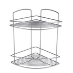 Metaltex - Metaltex onda badkamer-hoekrek 2 etages 22x22x35 cm zilver