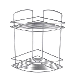 Metaltex - Metaltex onda badkamer-hoekrek 2 etages 22x22x35 cm zilver