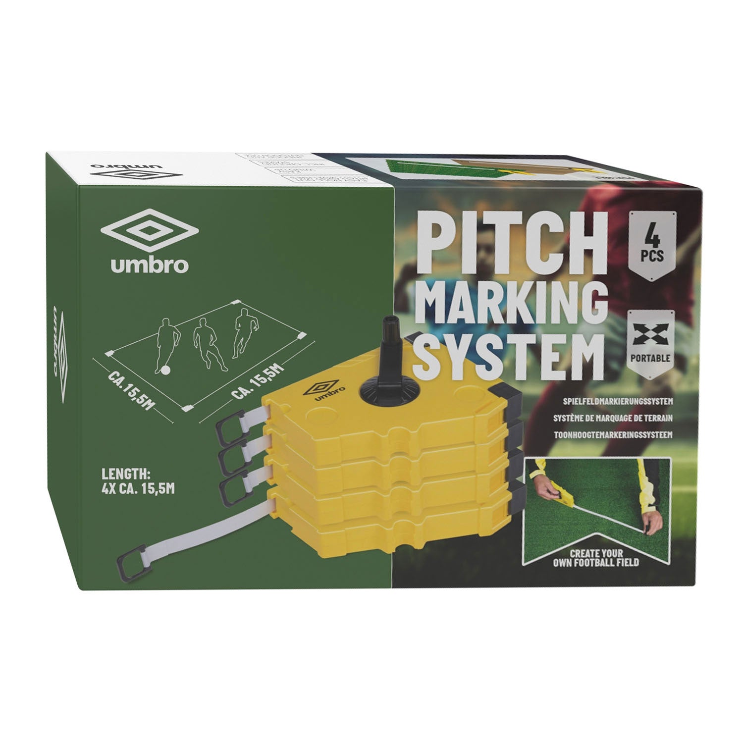 Umbro - Umbro mobiele lijnmarkering set 4x155m