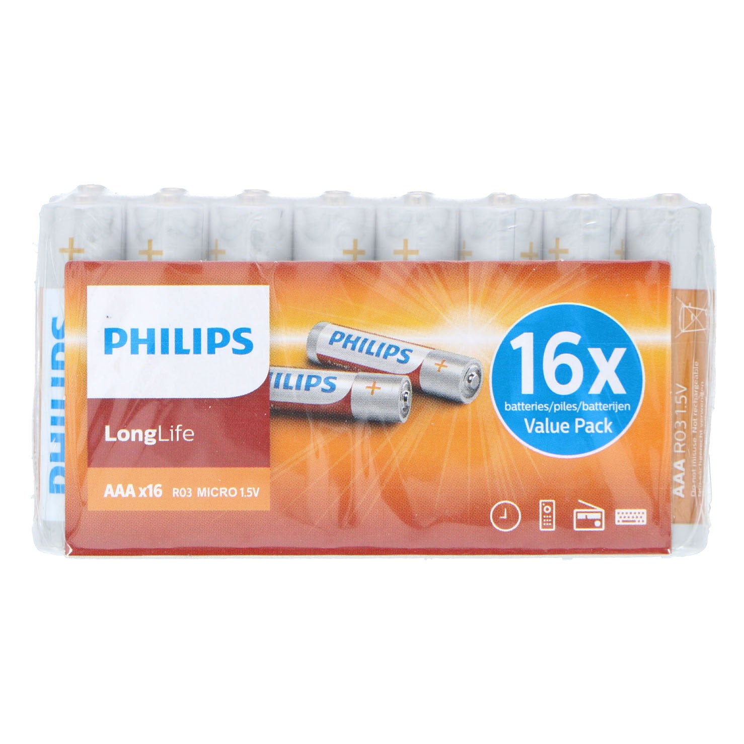 Philips - Philips longlife aaa batterij 16 stuks