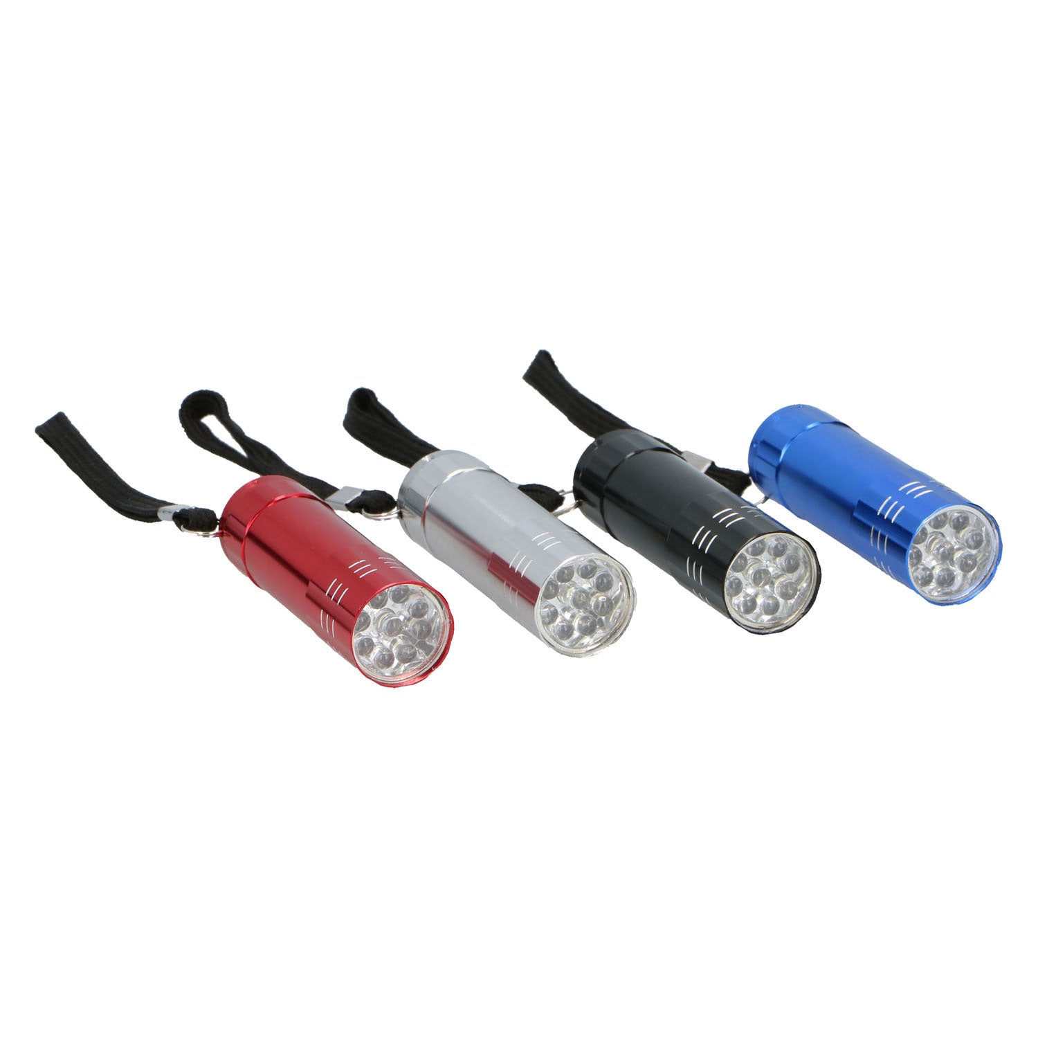 - Gekleurde Aluminium Zaklamp - 9Led