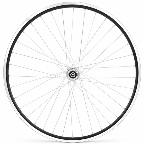 - Achterwiel 28'' aluminium ZAC 2000 zwart geslepen velg - Freewheel - vaste as
