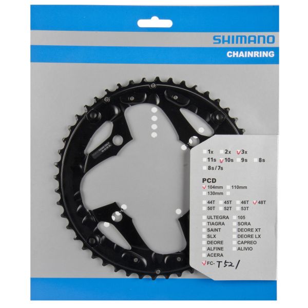 SHIMANO - SHIMANO kettenblatt shim.chainring 48z 4l 104lk ks sw t521