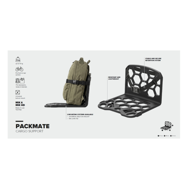 Polisport - Bagagedragertransporter packmate - zwart
