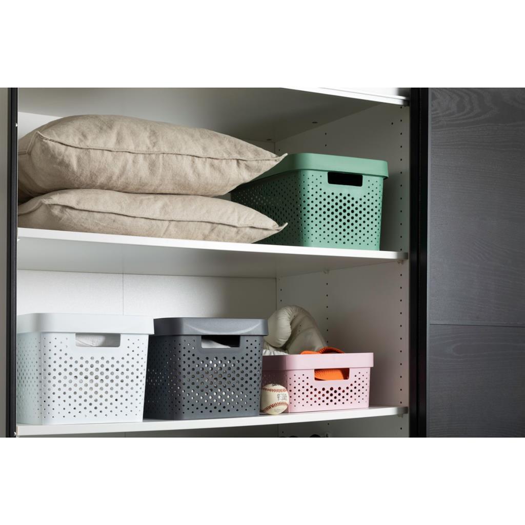 Curver infinity dots opbergmand 11 l antraciet | 2 stuks