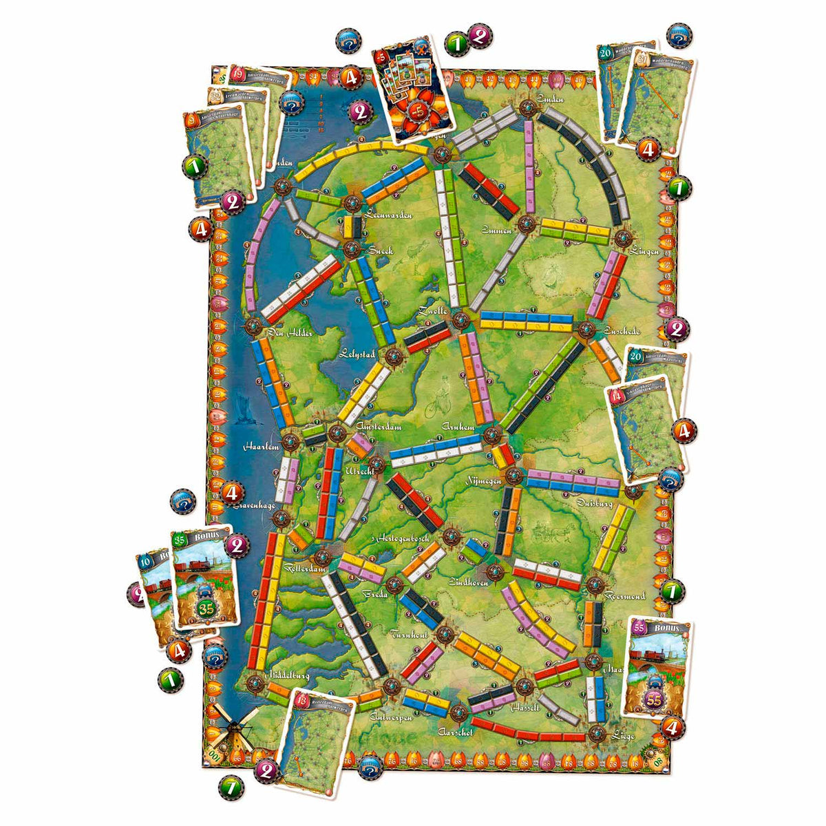 Days of wonder ticket to ride nederland - bordspel uitbreiding - meertalig inclusief nederlands