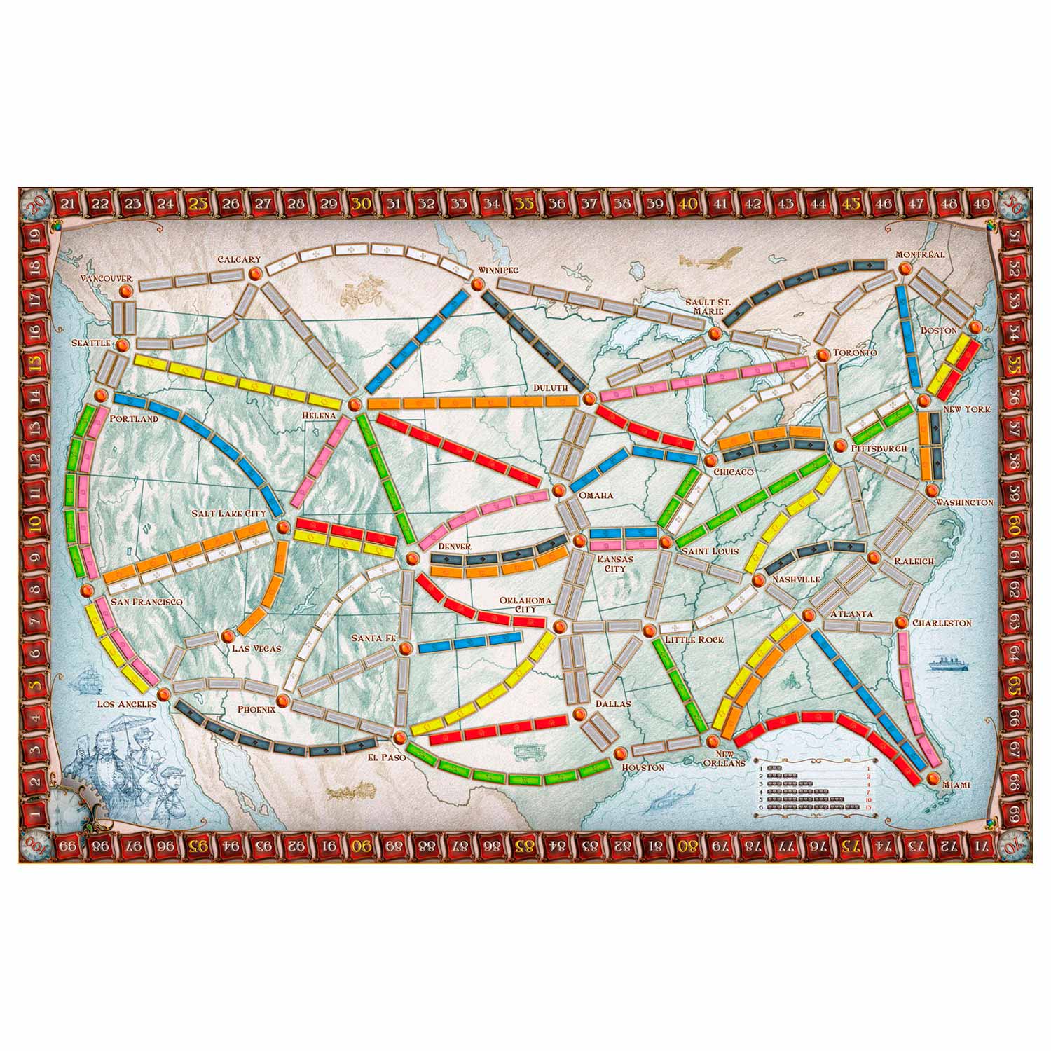 Asmodee ticket to ride - amerika usa days of wonder - bordspel