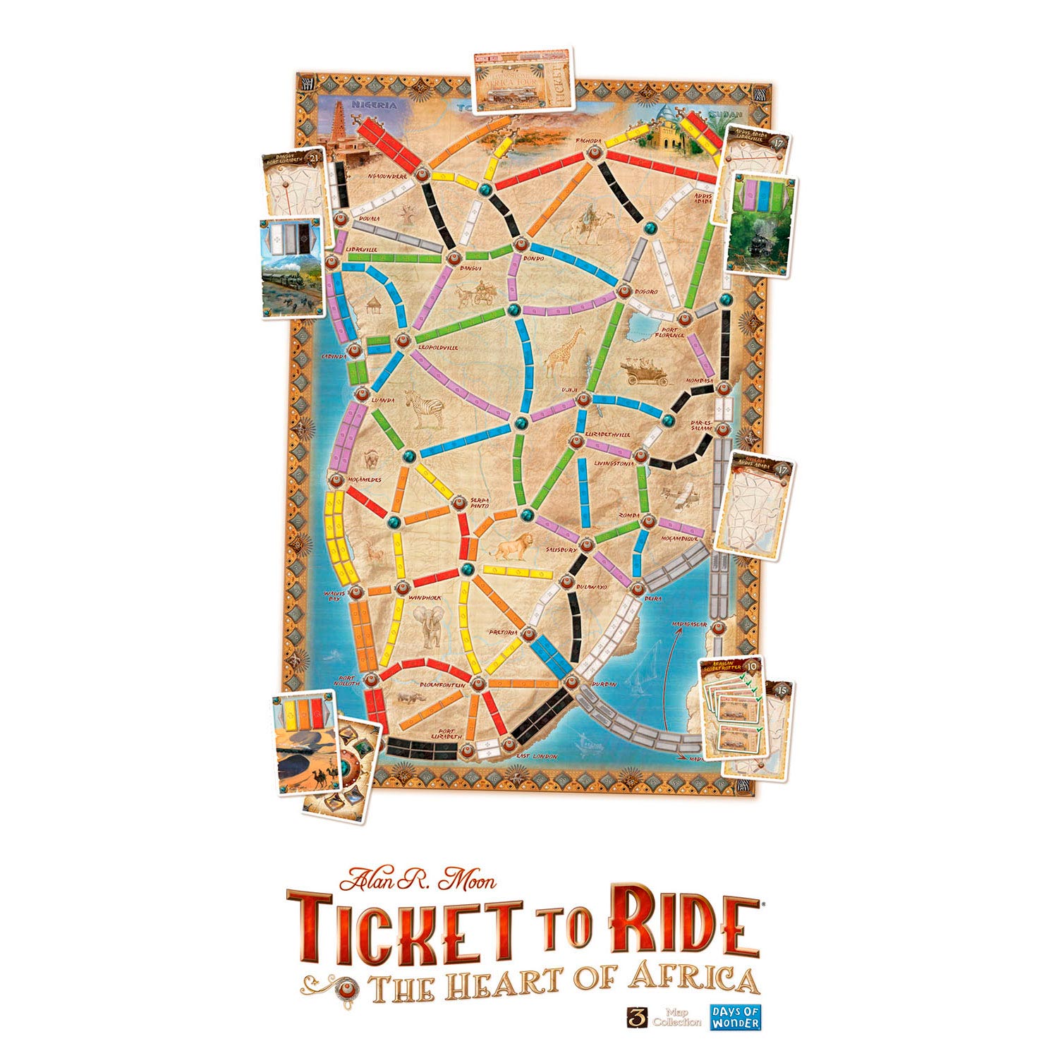 Days Of Wonder - Days Of Wonder Ticket to ride afrika bordspel