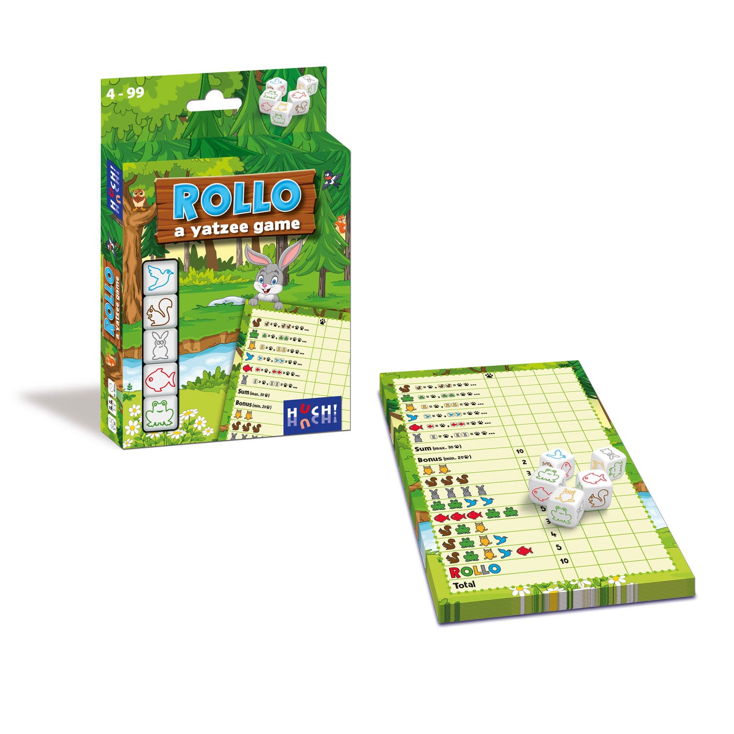 Asmodee rollo - yatzee dieren