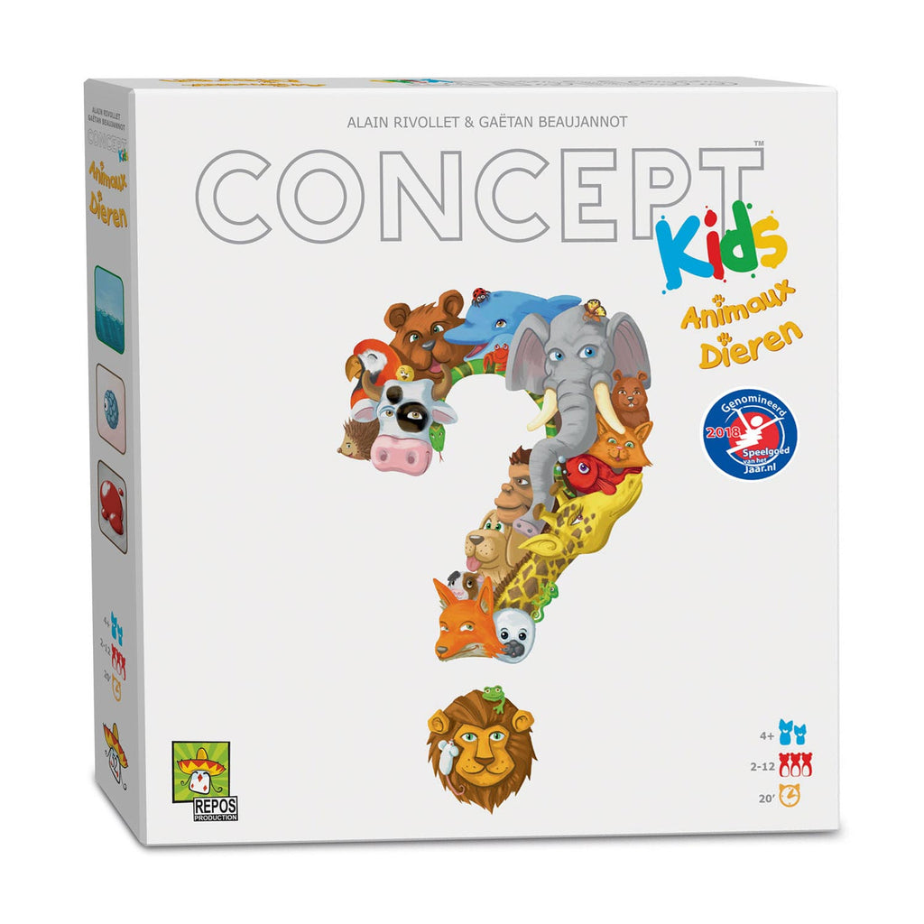 Repos production concept kids dieren - educatief bordspel voor 4+ jaar