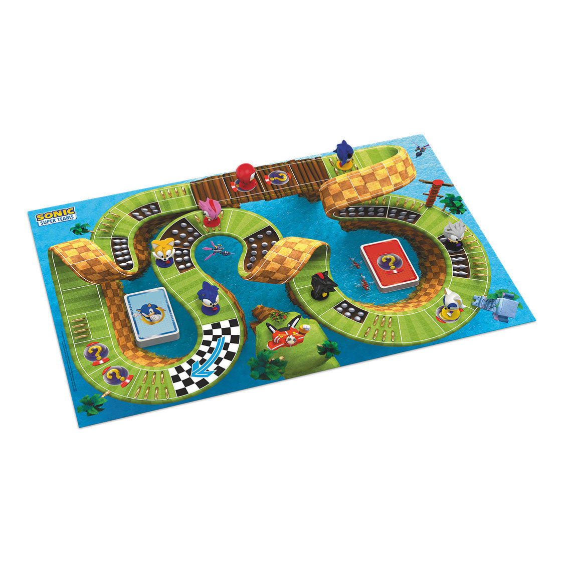 Asmodee sonic super teams bordspel - race met sonic en vrienden - inclusief 8 miniaturen