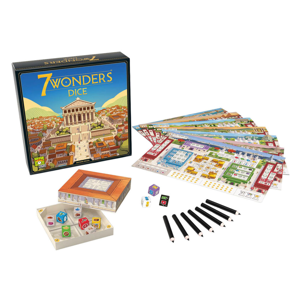 Repos Production - Repos Production Asmodee dobbelspel 7 wonders dice strategisch bordspel 2-7 spelers.