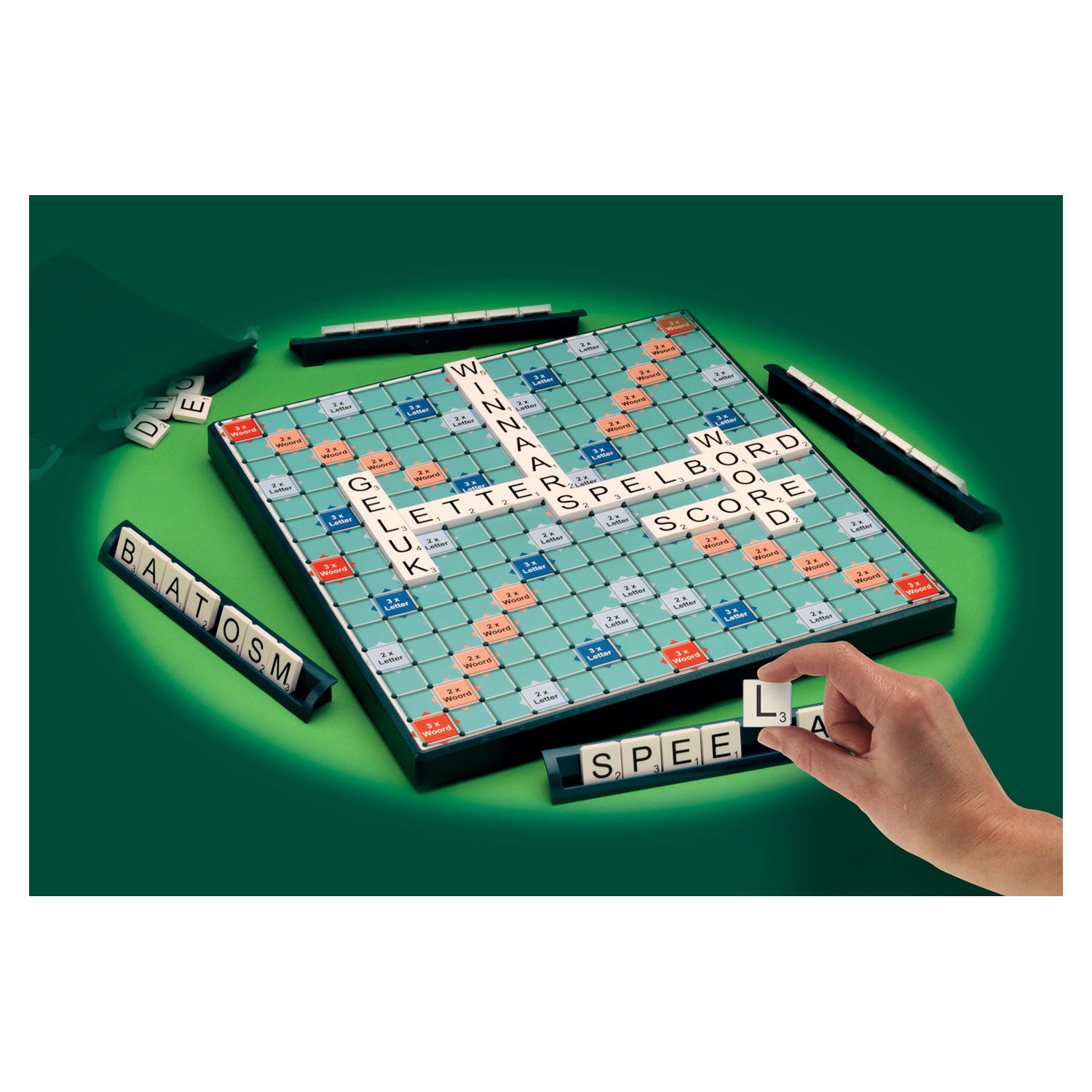 Megableu - Megableu Scrabble xl - het klassieke woordspel in extra groot formaat - bordspel voor de hele familie - 2-4 spelers - grote letters met tilelock-systeem
