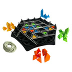 Megableu triggle - strategisch bordspel - vorm driehoeken met elastieken - vanaf 7 jaar - gezelschapsspel voor familie vrienden