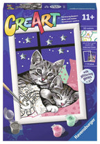 Ravensburger - creart sleepy kitties - schilderen op nummer voor kinderen