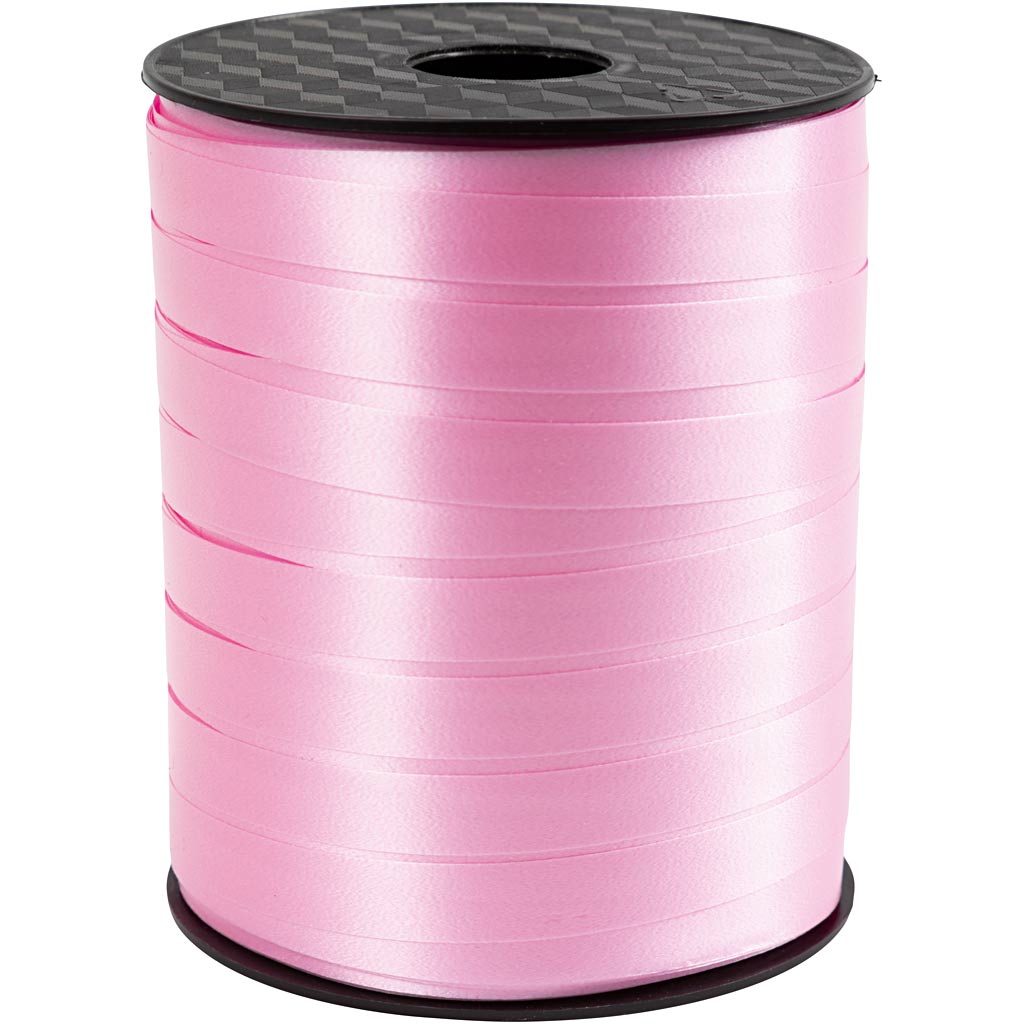 Cadeaulint, b: 10 mm, lichtroze, 250 m 1 rol